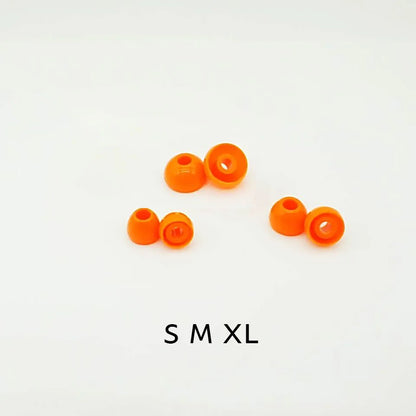 Penon Liqueur O Orange 4.5mm S/M/L/XL Silicone Eartips for HiFi Audiophile 4.0-6.5mm Nozzle Wired In-ear Earphone IEMs (3 Pairs)