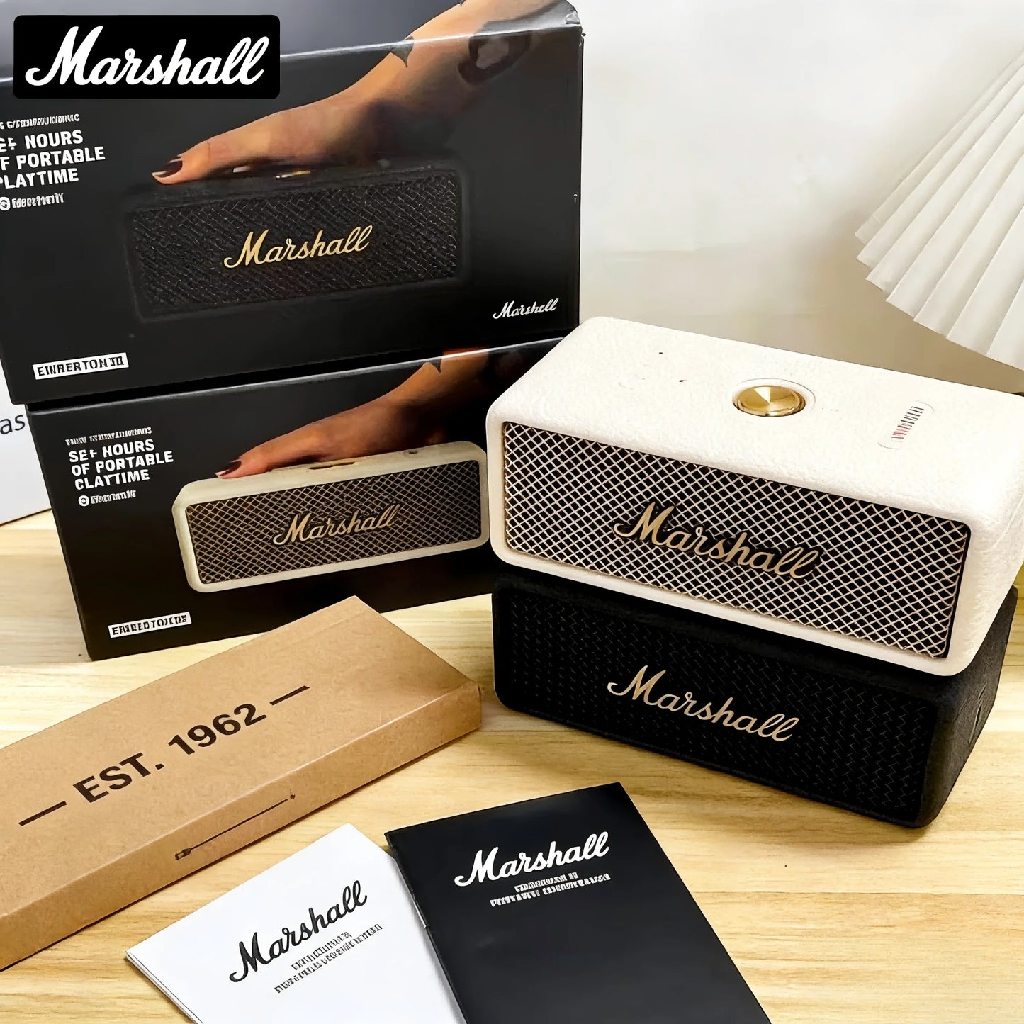 Marshall Emberton III 3 Portable Wireless Bluetooth Speaker Rugged Waterproof Loud Stereo Deep Bass Outdoor Wireless Speaker