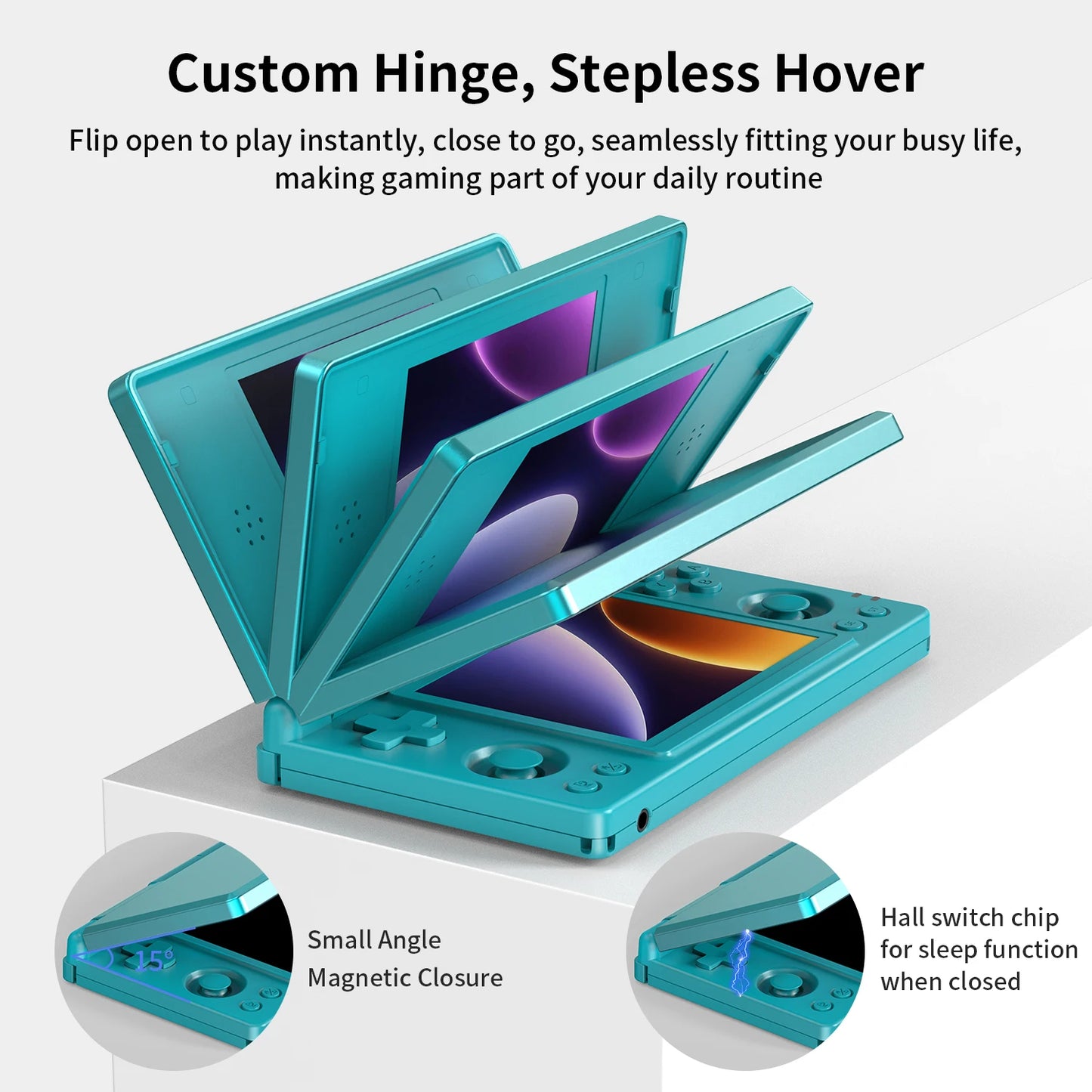 Anbernic RG DS Retro Video Game Console 4 Inch IPS Dual Multi-touch Screen Android 14 Flip Game Player RGDS For Christmas Gift